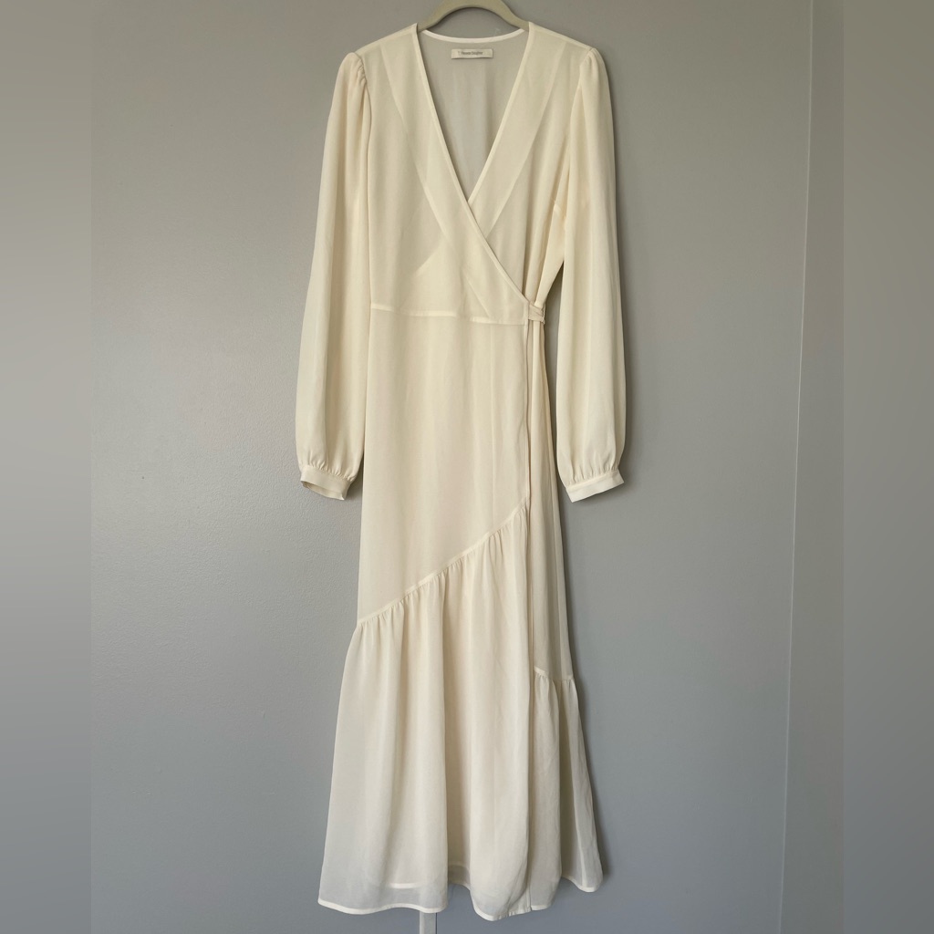 Favorite Daughter Cream Color Wrap Style Dress New Unique One Of A Kind!